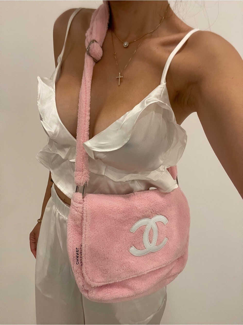 Chanel GWP terry pink bag
